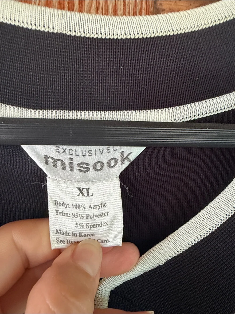Misook Black and White Zebra-Panel Zip Front Sweater Jacket